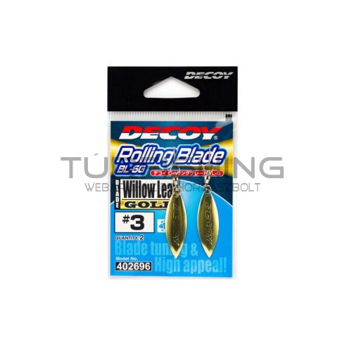 Decoy SPINNER BLADE FORGÓVAL DECOY BL-6G WILLOW LEAF GOLD 3.5