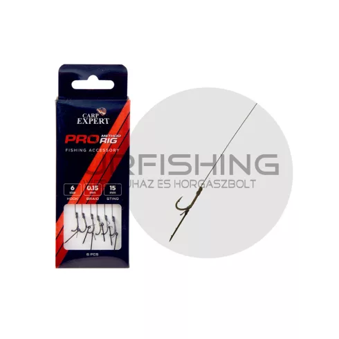 CARP EXPERT PRO METHOD FEEDER HAIR RIG W/BAIT STING 6 6PCS 15 SPIN