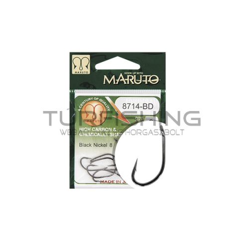 MARUTO HOROG 8714BD CARP HOOKS HC T.D.E.5° BARBED FORGED  BLACK NICKEL 8