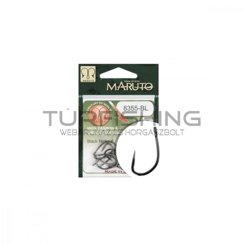 MARUTO HOROG 8355BL CARP HOOKS FORGED STRAIGHT EYE BARBLESS HC BLACK NICKEL 6