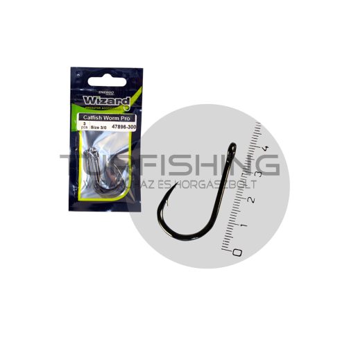 WIZARD CATFISH WORM PRO BRAZED 3/0 3DB/CSOMAG