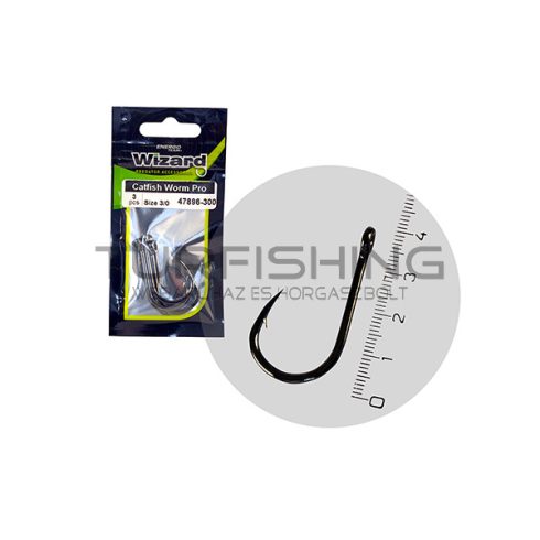 WIZARD CATFISH WORM PRO BRAZED 4/0 3DB/CSOMAG