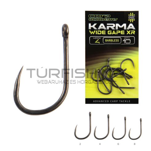 CARP ACADEMY KARMA Wide Gape XR BARBLESS 8  10db/cs