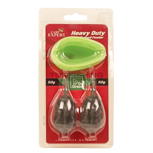 CARP EXPERT HEAVY DUTY METHOD FEEDER 50G+50G TÖMKÖDŐVEL GO GREEN