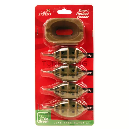CARP EXPERT SMART METHOD FEEDER 15G+20G+25G+35G TÖMKÖDŐVEL GO GREEN