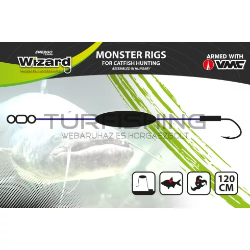 WIZARD MONSTER UPOSE MONO BOTTOM RIG 10G 8/0 SPECIMEN