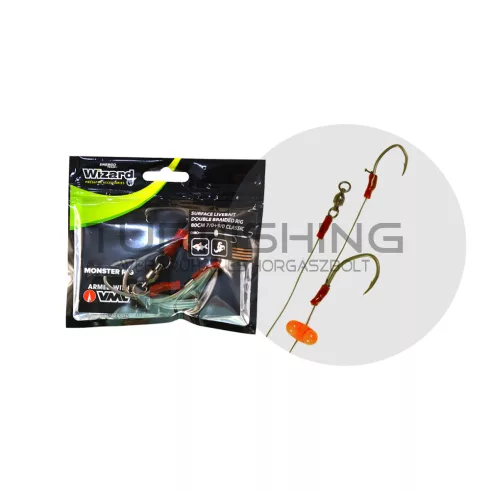 WIZARD MONSTER SURFACE LIVEBAIT DOUBLE BRAIDED RIG 6/0+8/0 SPECIMEN