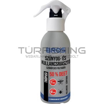   BROS SZÚNYOG ÉS KULLANCSRIASZTÓ TRÓPUSI, SZÓRÓFEJES 130ML (50% DEET)