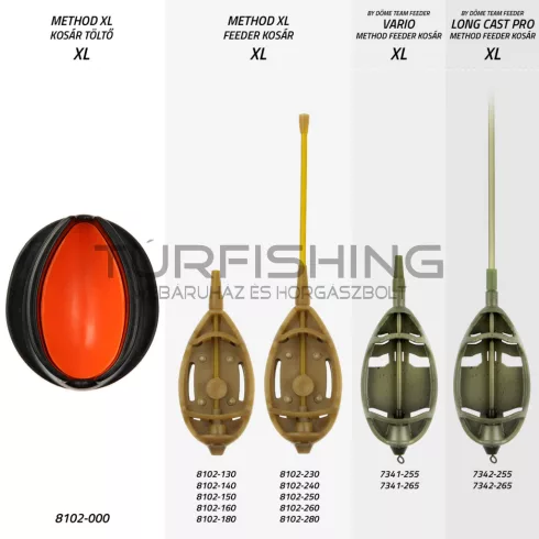 NEVIS Távdobó Method feeder kosár 50g