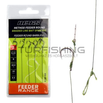 NEVIS Feeder fonott előke csalitüskével 6-os 5db/cs.