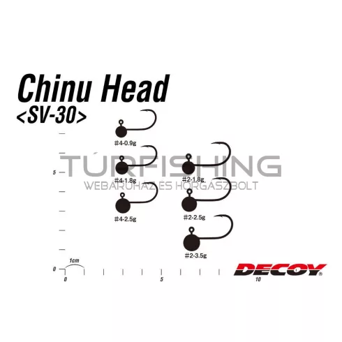 Decoy JIG FEJ DECOY SV-30 CHINU HEAD #4 0.9gr