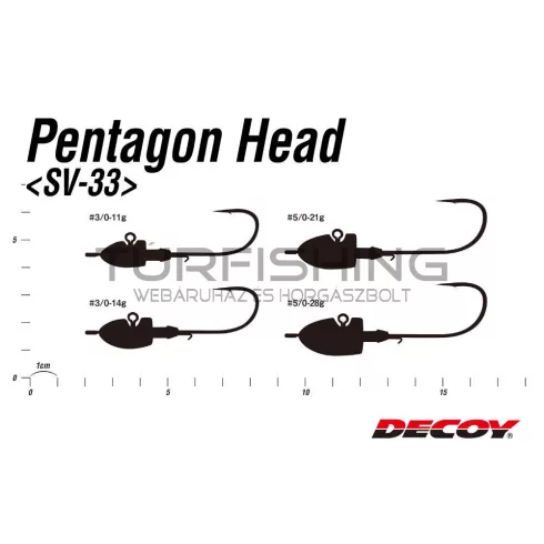 Decoy JIG FEJ DECOY SV-33 PENTAGON HEAD #3/0 11gr