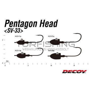 Decoy JIG FEJ DECOY SV-33 PENTAGON HEAD #5/0 21gr