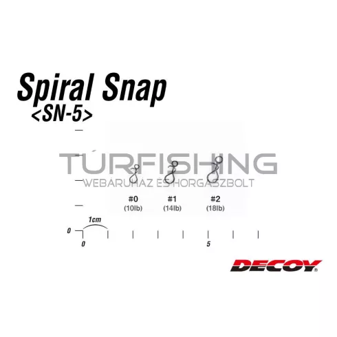 Decoy KAPOCS DECOY SN-5 SPIRAL SNAP 1 14lbs