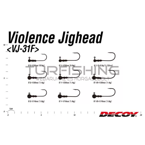 Decoy JIG FEJ DECOY VJ-31F VIOLENCE JIGHEAD #1/0 0.9gr