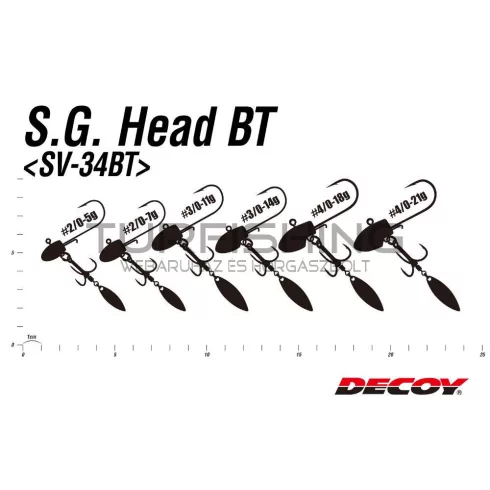 Decoy JIG FEJ SPINNER BLADE DECOY SV-34BT S.G HEAD BT #3/0 11gr