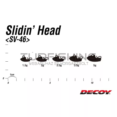 Decoy JIG FEJ ÓLOM DECOY SV-46 SLIDIN HEAD 3.5gr