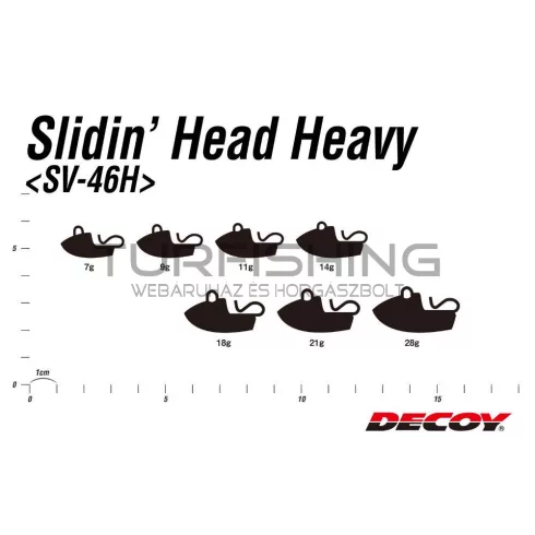 Decoy JIG FEJ ÓLOM DECOY SV-46H SLIDIN HEAD HEAVY 14gr