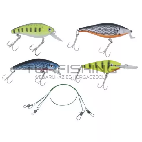 NATURAL WOBBLER SZETT(4WOBBLER+2DRÓTELŐKE+DOBOZ)
