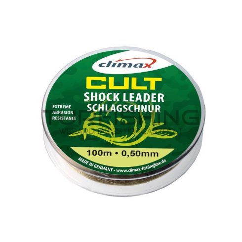 Climax CLIMAX CULT CARP SHOCK LEADER 100m 0.50mm 35lb 15.5kg Camouflage