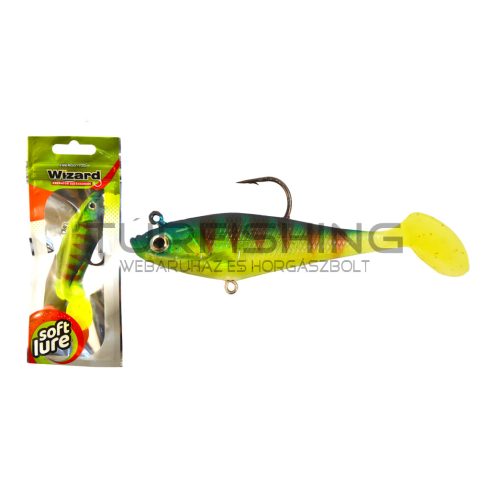 WIZARD SWIMBAIT - PADDLE LONG - 3 INCH – GREEN-REDTIGER