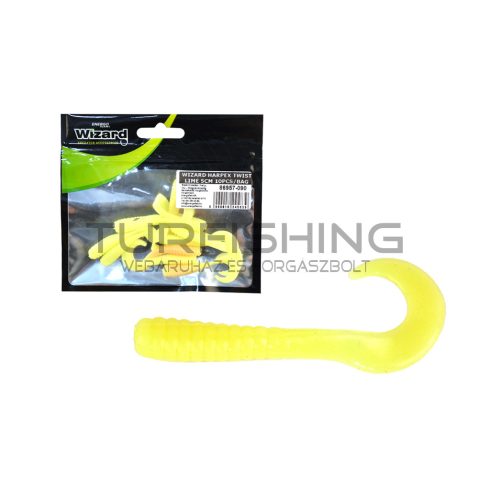 WIZARD HARPEX TWIST LIME 5CM 10PCS/BAG