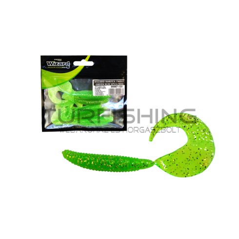 WIZARD HARPEX TWIST  GREEN 9CM 5PCS/BAG