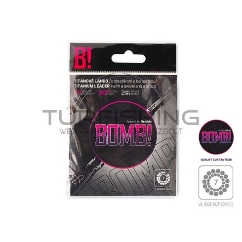 Titán előke huzal BOMB! forgóval és kapoccsal 2ks/20cm/7kg