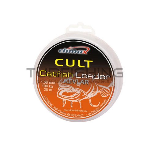 Climax CLIMAX CULT CATFISH KEVLAR LEADER 20m 0.80mm 80kg Olive Green