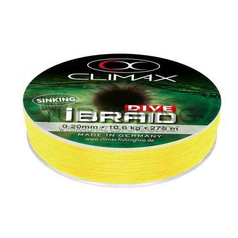 Climax CLIMAX iBRAID DIVE SINKING FLUO YELLOW 135m 0.08mm 3.2kg