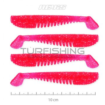 NEVIS Impulse Shad 10cm 4db/cs Pink Flitter