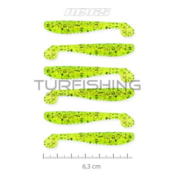 NEVIS Impulse Shad 6.3cm 6db/cs FluoZöld Flitter