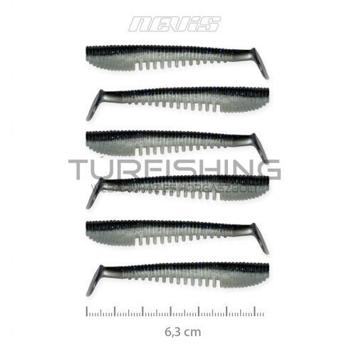 NEVIS Impulse Shad 6.3cm 6db/cs Fekete-Ezüst