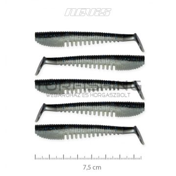 NEVIS Impulse Shad 7.5cm 5db/cs Fekete-Ezüst