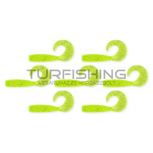 NEVIS Twister 6cm  7db/cs fluo zöld flitter