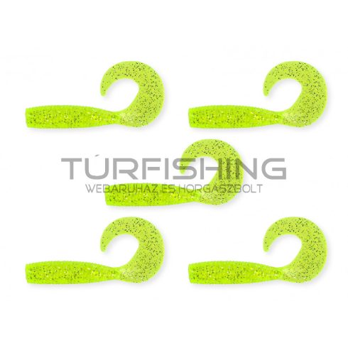 NEVIS Twister 7,5cm  5db/cs fluo zöld flitter