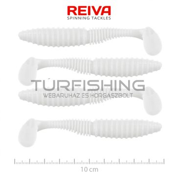 REIVA Zander Power Shad 10cm 4db/cs (Fehér)