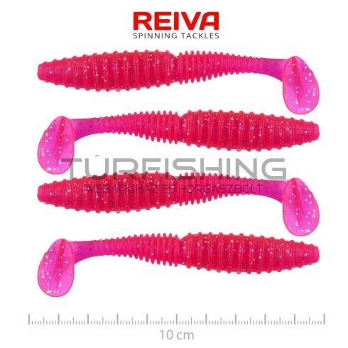 REIVA Zander Power Shad 10cm 4db/cs (Pink Flitter)