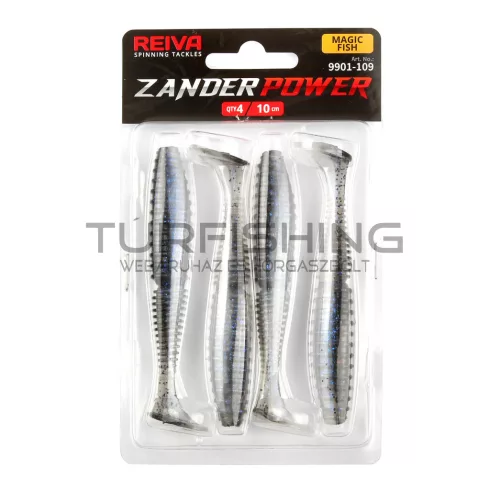 REIVA Zander Power Shad 10cm 4db/cs (Magic Fish)