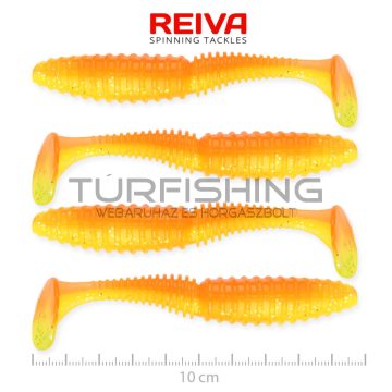 REIVA Zander Power Shad 10cm 4db/cs (Shiny Orange)