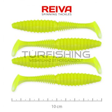 REIVA Zander Power Shad 10cm 4db/cs (Fluo Zöld)