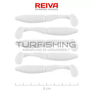 REIVA Zander Power Shad 8cm 5db/cs (Fehér)