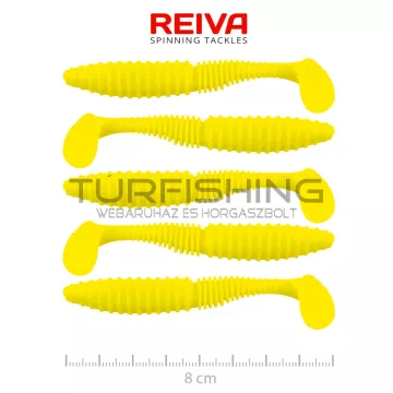 REIVA Zander Power Shad 8cm 5db/cs (Citromsárga)