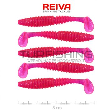 REIVA Zander Power Shad 8cm 5db/cs (Pink Flitter)