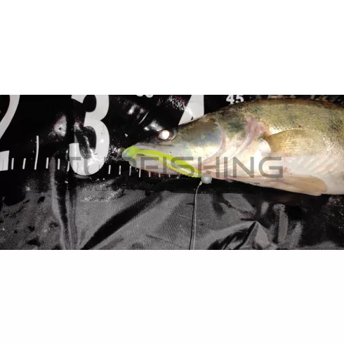 NEVIS Zander Power Shad 8cm 5db/cs (Zöld Flitter)
