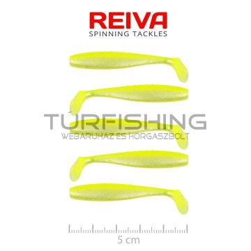 REIVA Flat Minnow Shad 5cm 5db/cs (Flash Lemonade)