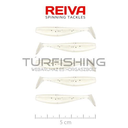 REIVA Flat Minnow Shad 5cm 5db/cs (Pearl White)
