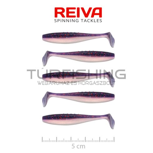 REIVA Flat Minnow Shad 5cm 5db/cs (Purple Pearl)