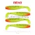 REIVA Flat Minnow shad 10cm 4db/cs (Zöld-Piros Flitter)