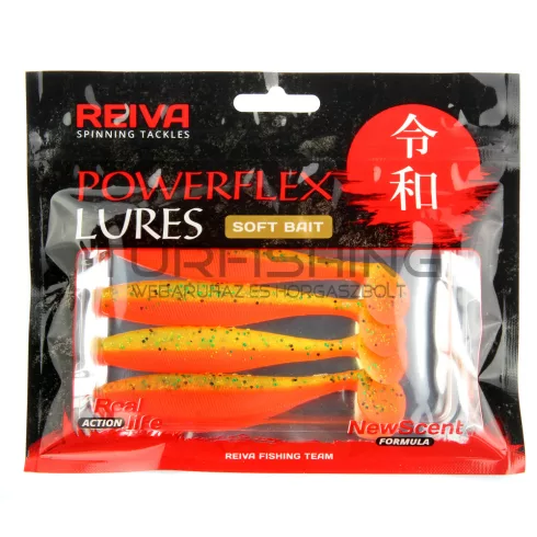 REIVA Flat Minnow shad 10cm 4db/cs (Zöld Flitter)